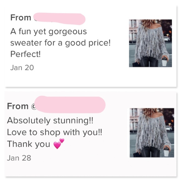 Fun Fuzzy Embellished Pullover Sweater V-Neck Grey - Picture 8 of 11